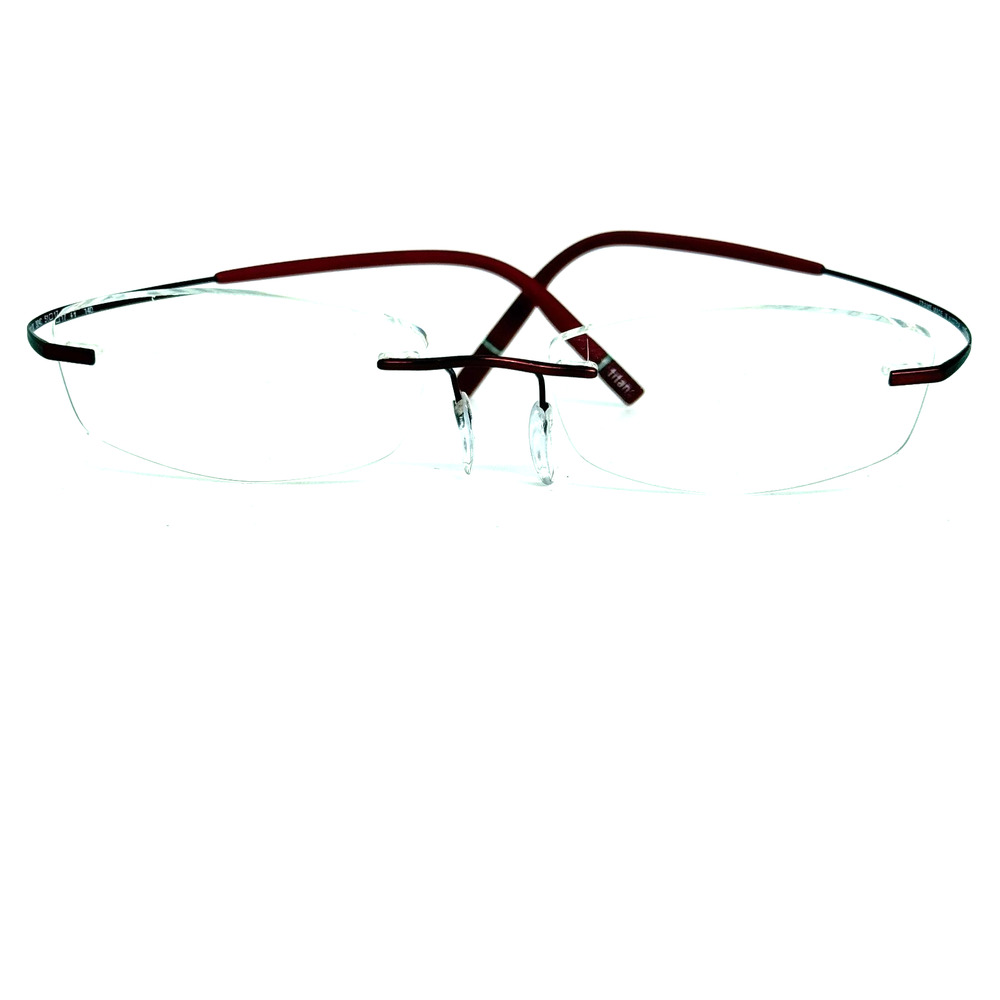 SILHOUETTE TITAN RIMLESS TITANIUM EYEWEAR‎ 5541 IX 3040 51/17/140 RED 20965